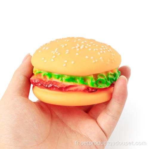 Jouet d&#39;animal familier de chien de forme de nourriture de hamburger en gros